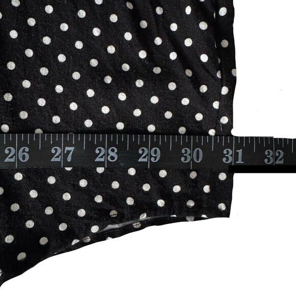 Torrid 4X BLACK and WHITE Polka Dot Harper 3/4 Sleeve Plus Size Top Blouse Tunic - Picture 7 of 14